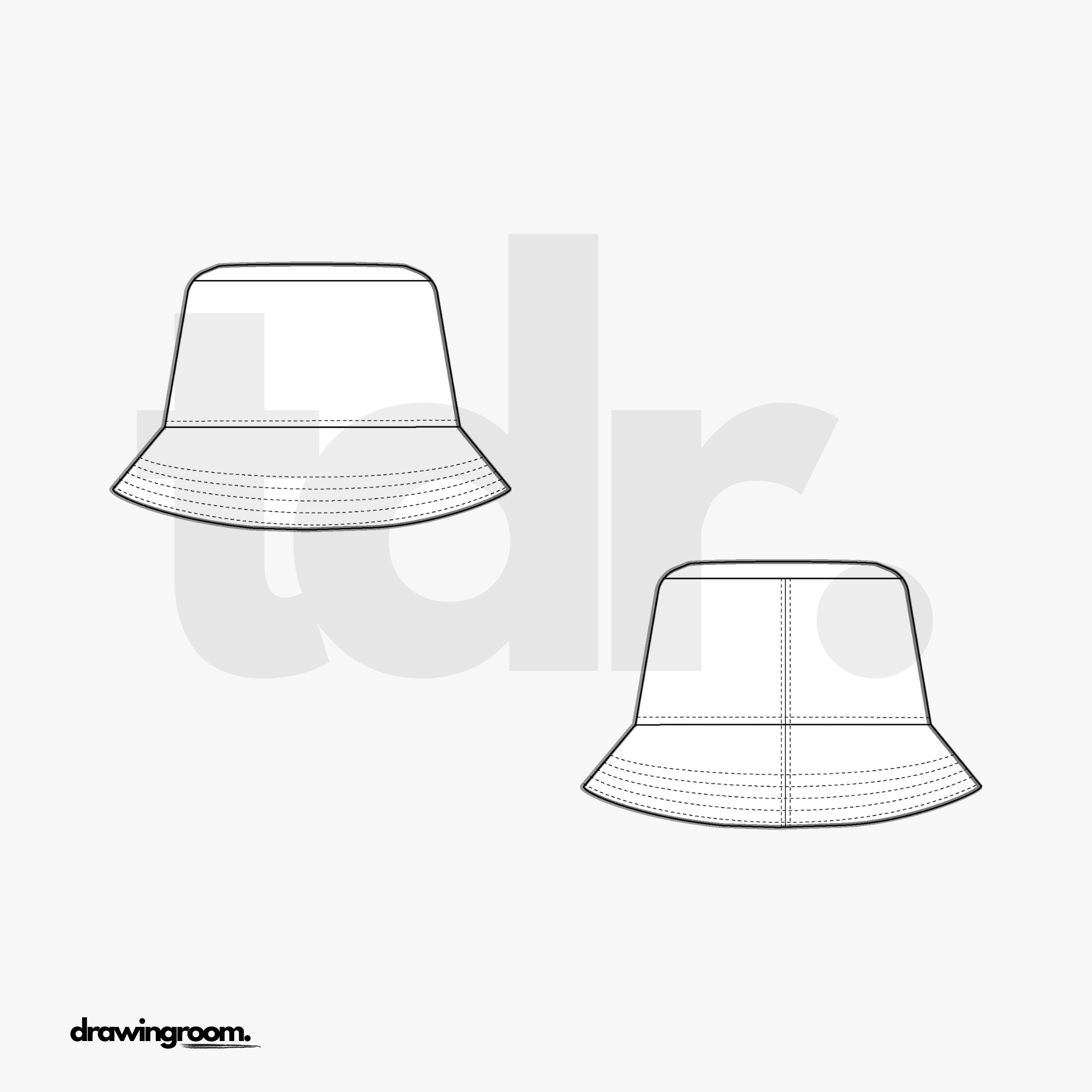 Bucket Hat - Flat Mockup Vector