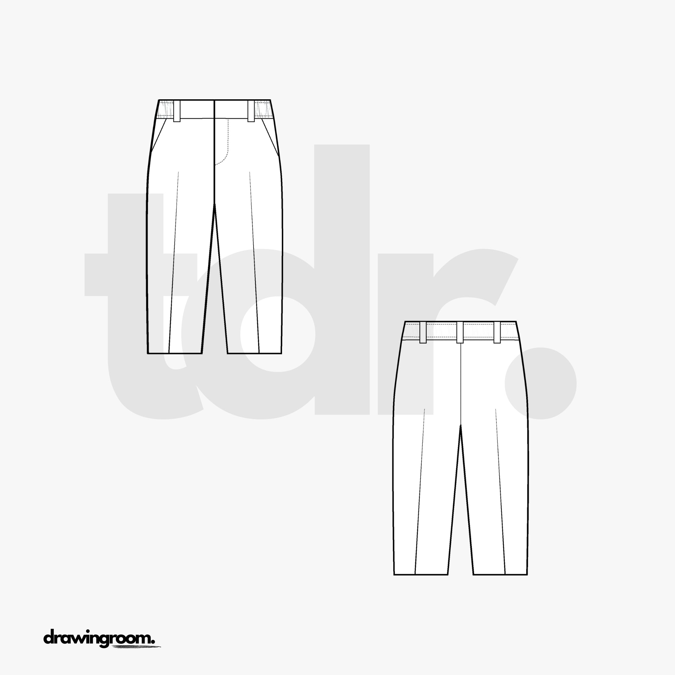 Children's Trousers - Flat Mockup Vector