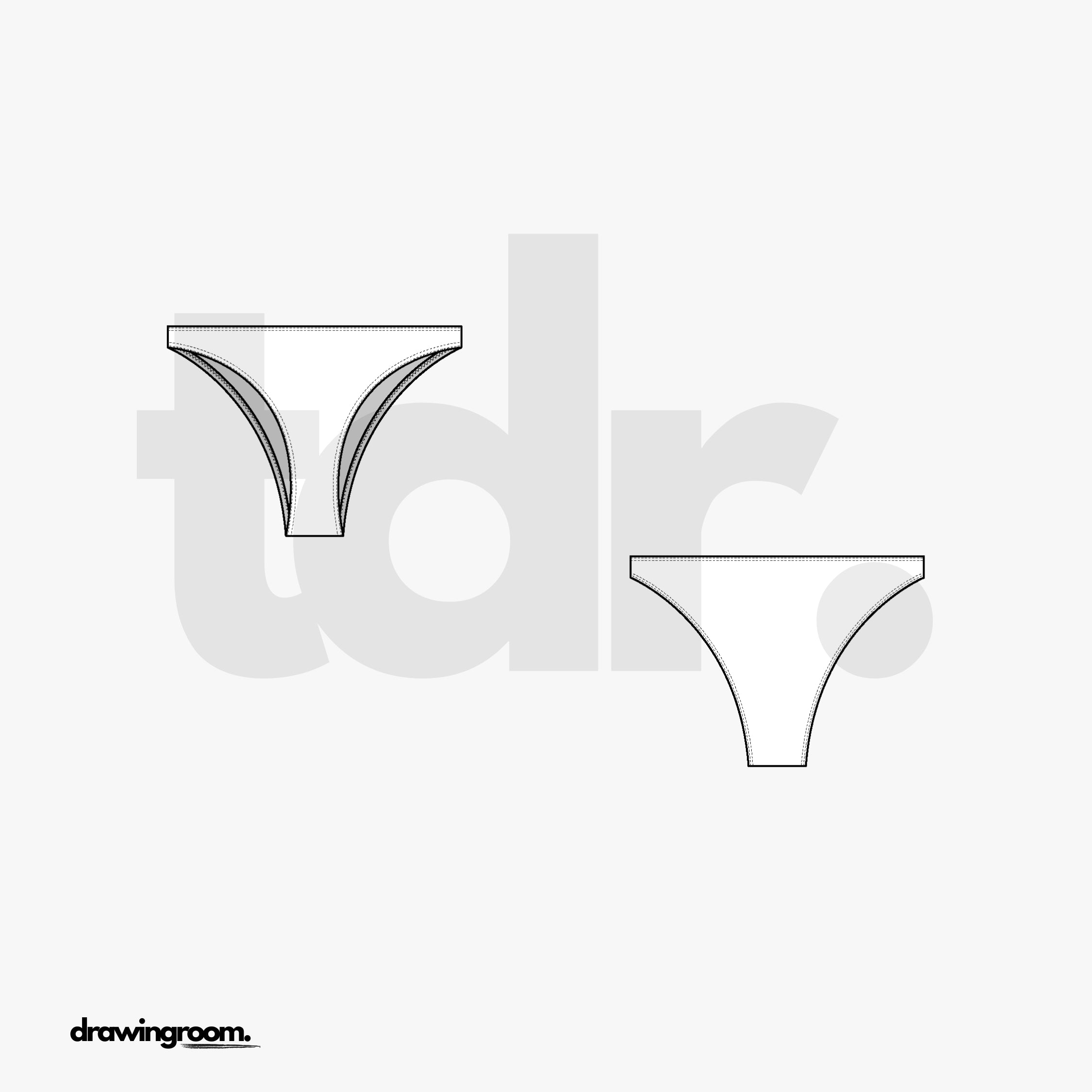 Classic Bikini Bottom - Flat Mockup Vector