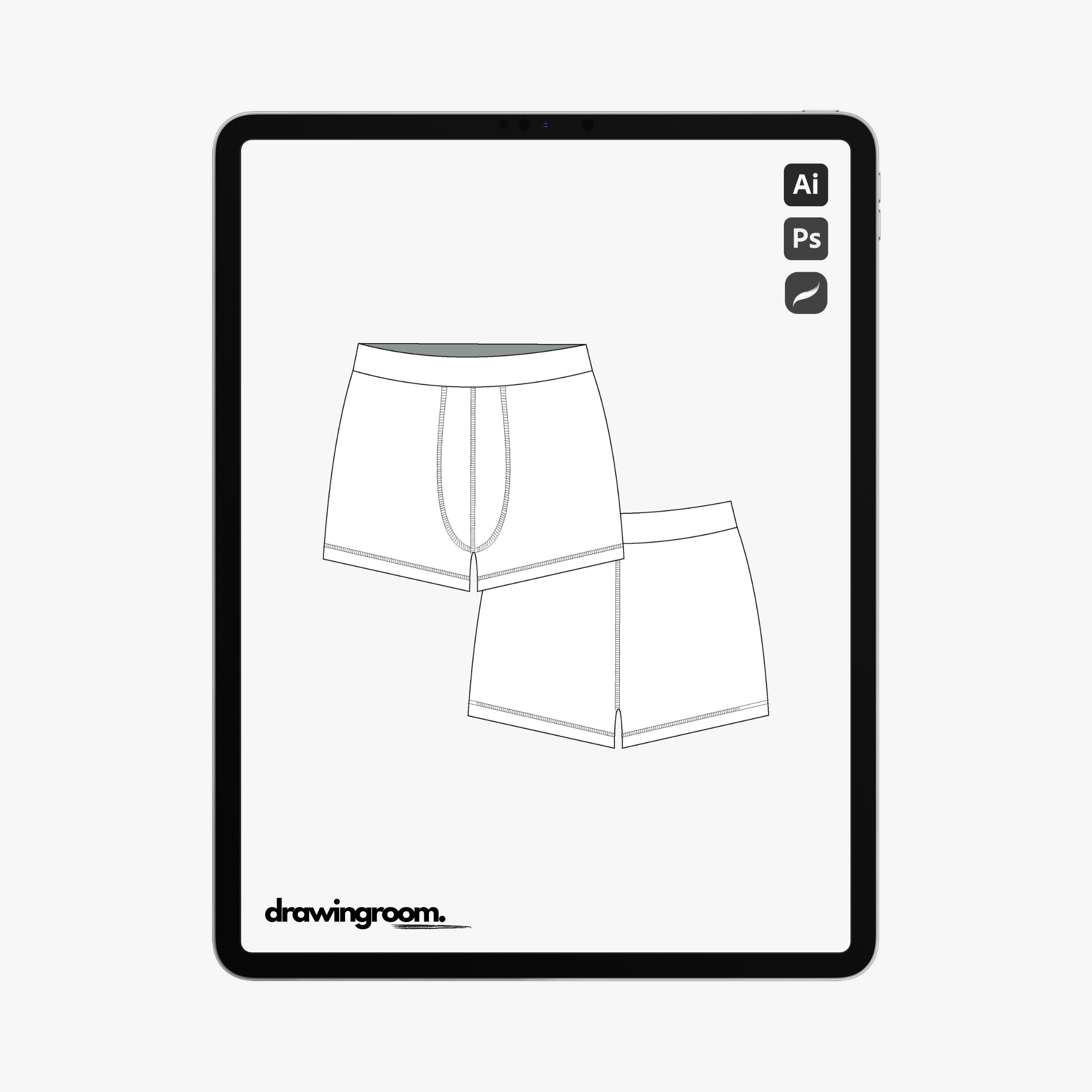 Boxer Briefs - Flat Mockup Vector