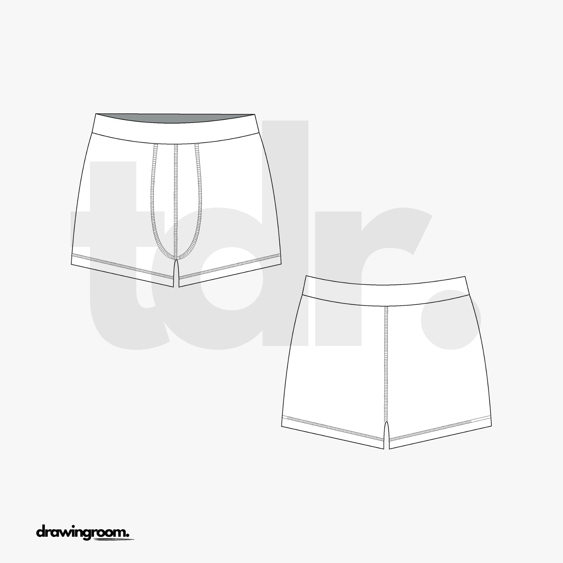 Boxer Briefs - Flat Mockup Vector