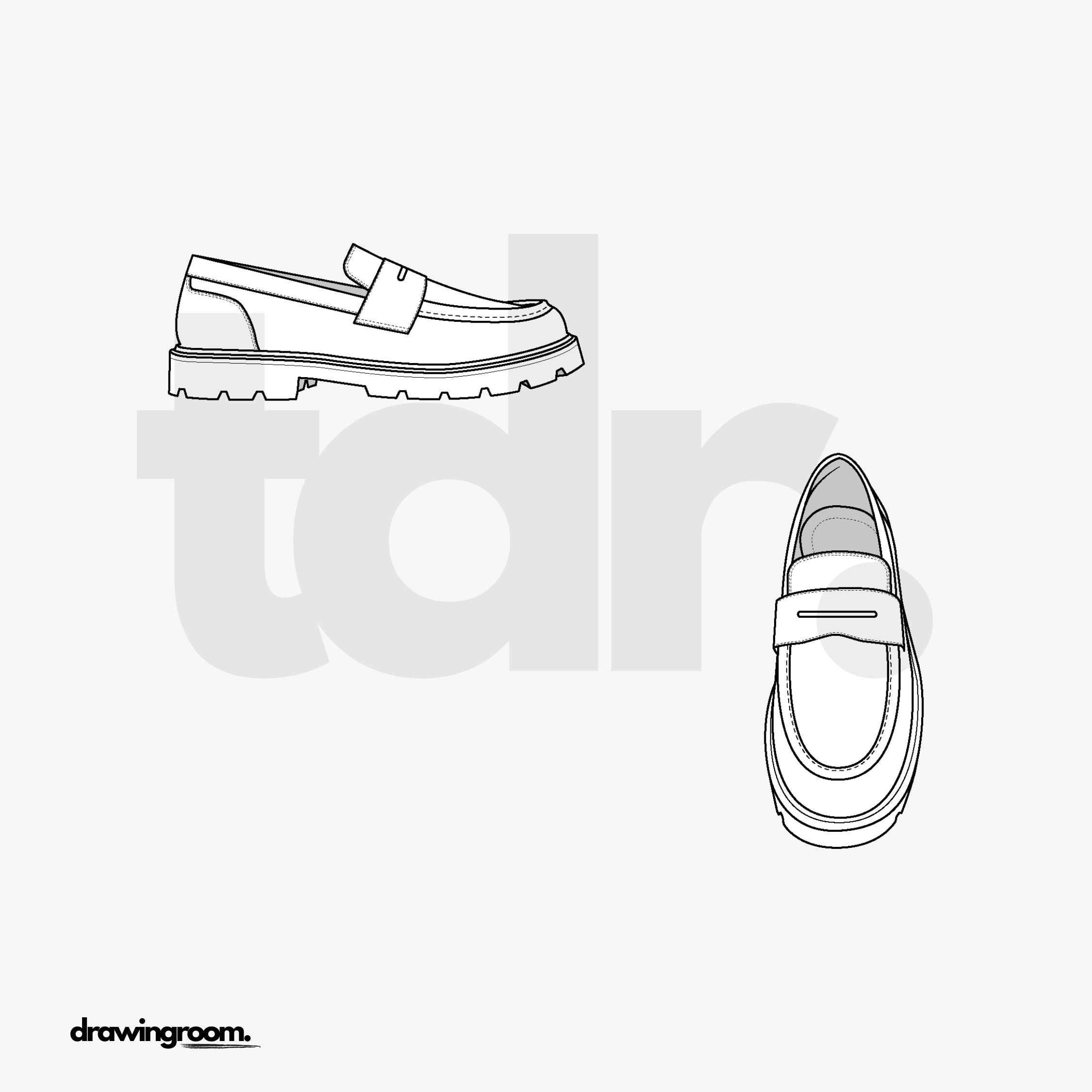 Loafers - Flat Mockup Vector