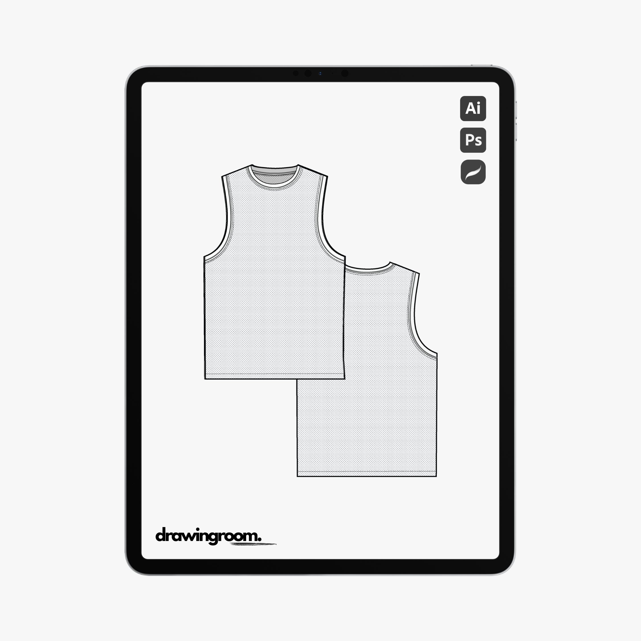 Basketball Jersey - Flat Mockup Vector