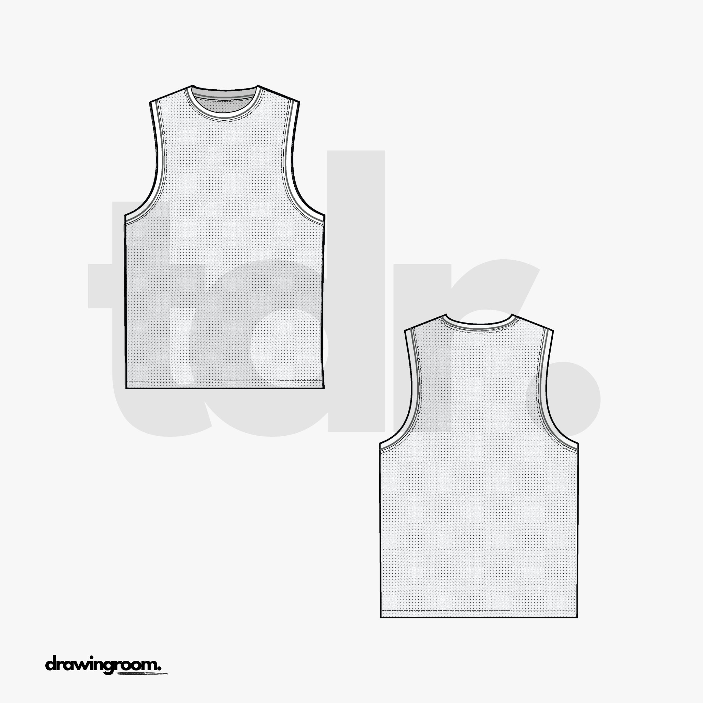 Basketball Jersey - Flat Mockup Vector