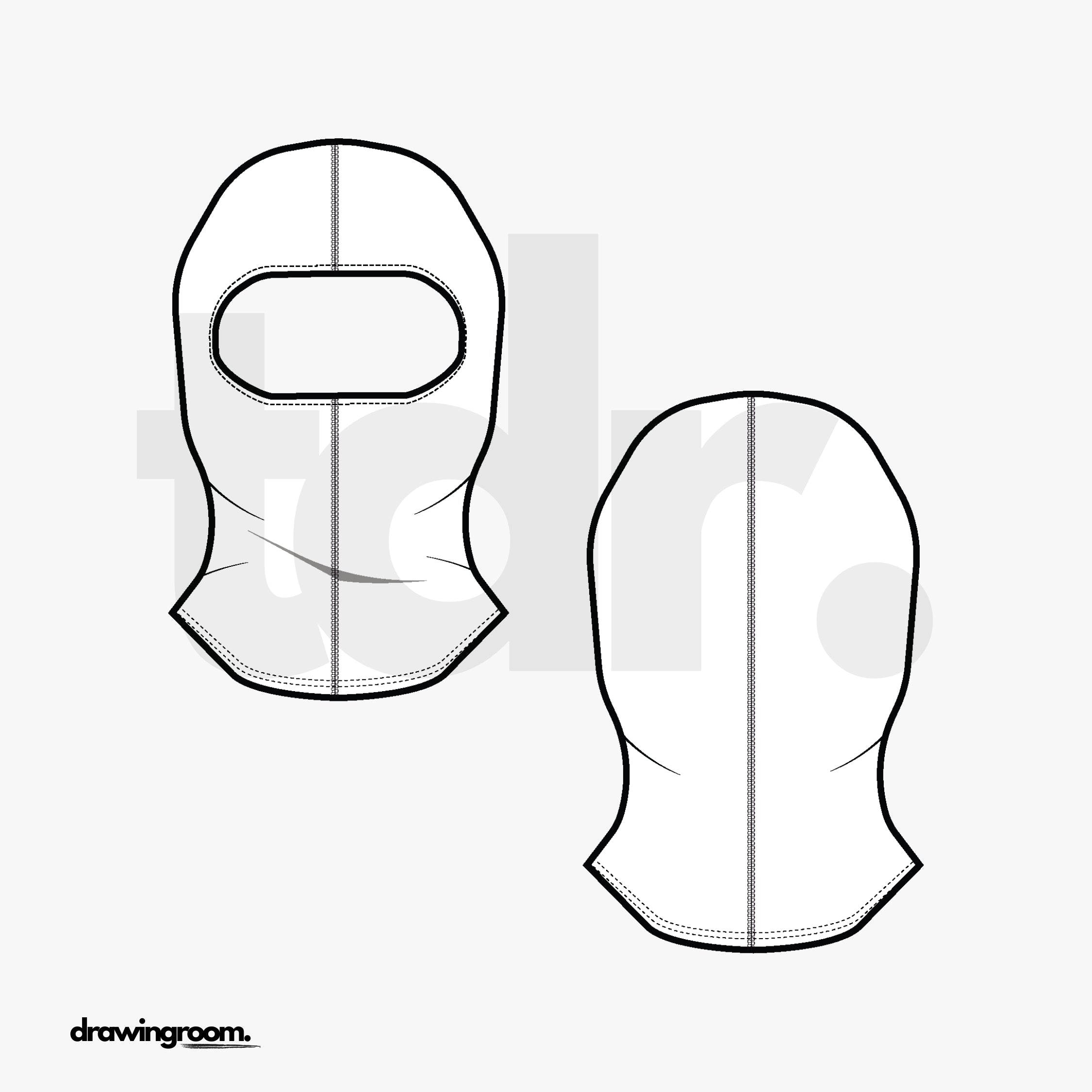 Tight Fit Balaclava - Flat Mockup Vector